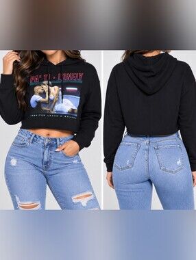 THE THREAD SHOP Women’s Cropped Hoodie — Size Large